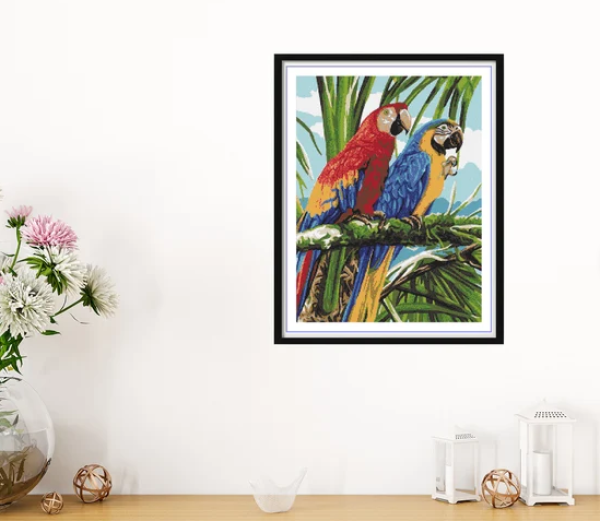 Diamond Painting Aras Papageigen